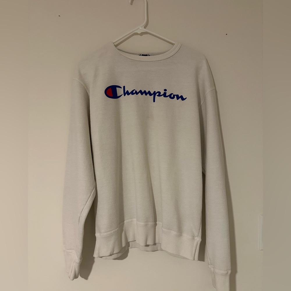 White Champion Crew Neck